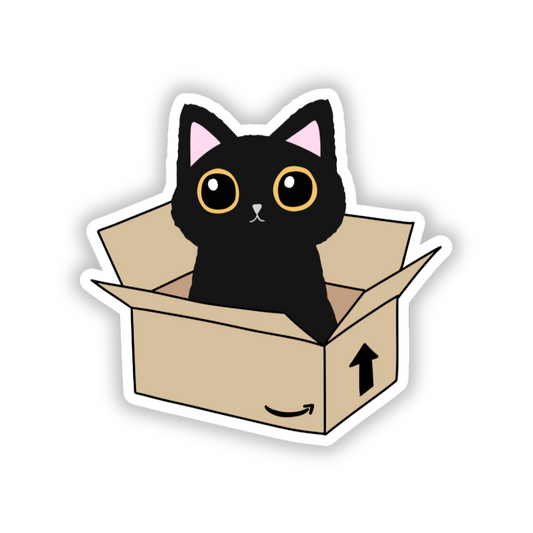 Cat In Box Sticker