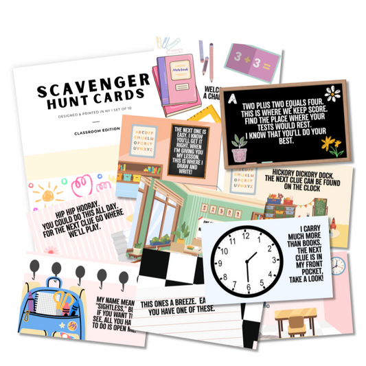 Classroom Scavenger Hunt Cards