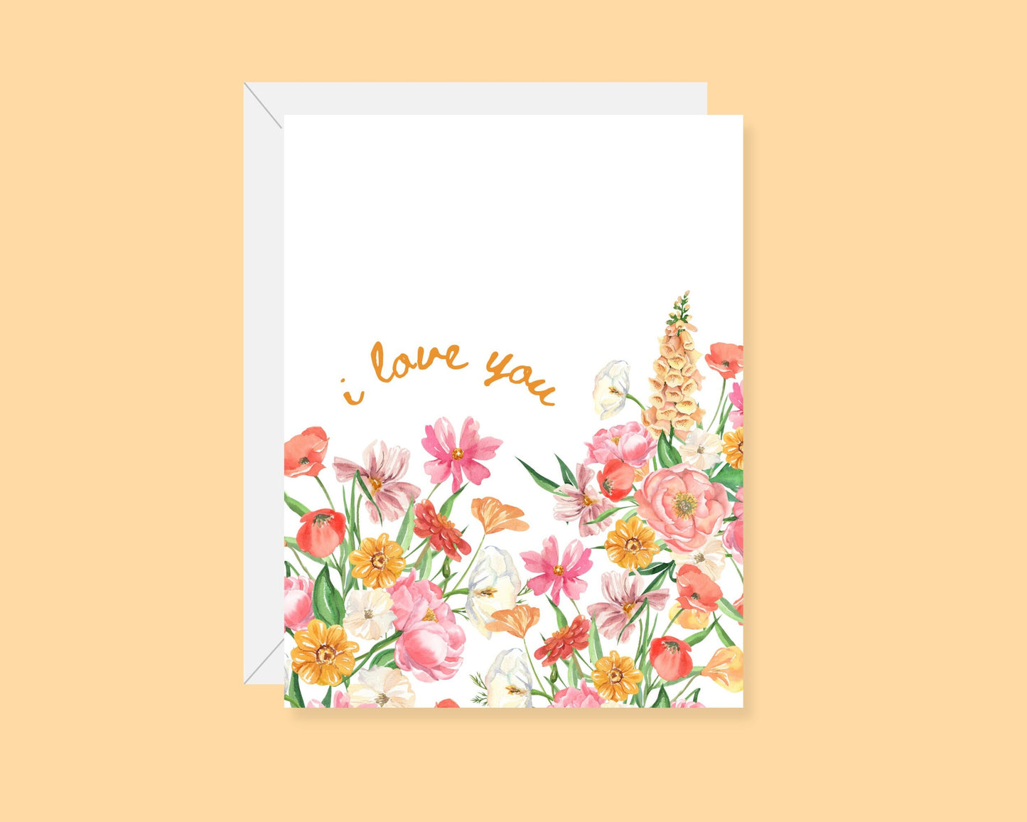 I love you floral Greeting Card