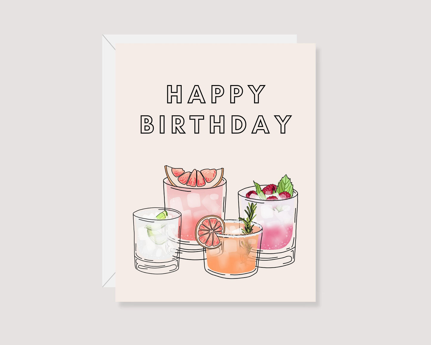 Cocktail Birthday Greeting Card