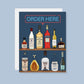 Order Here Bar Greeting Card