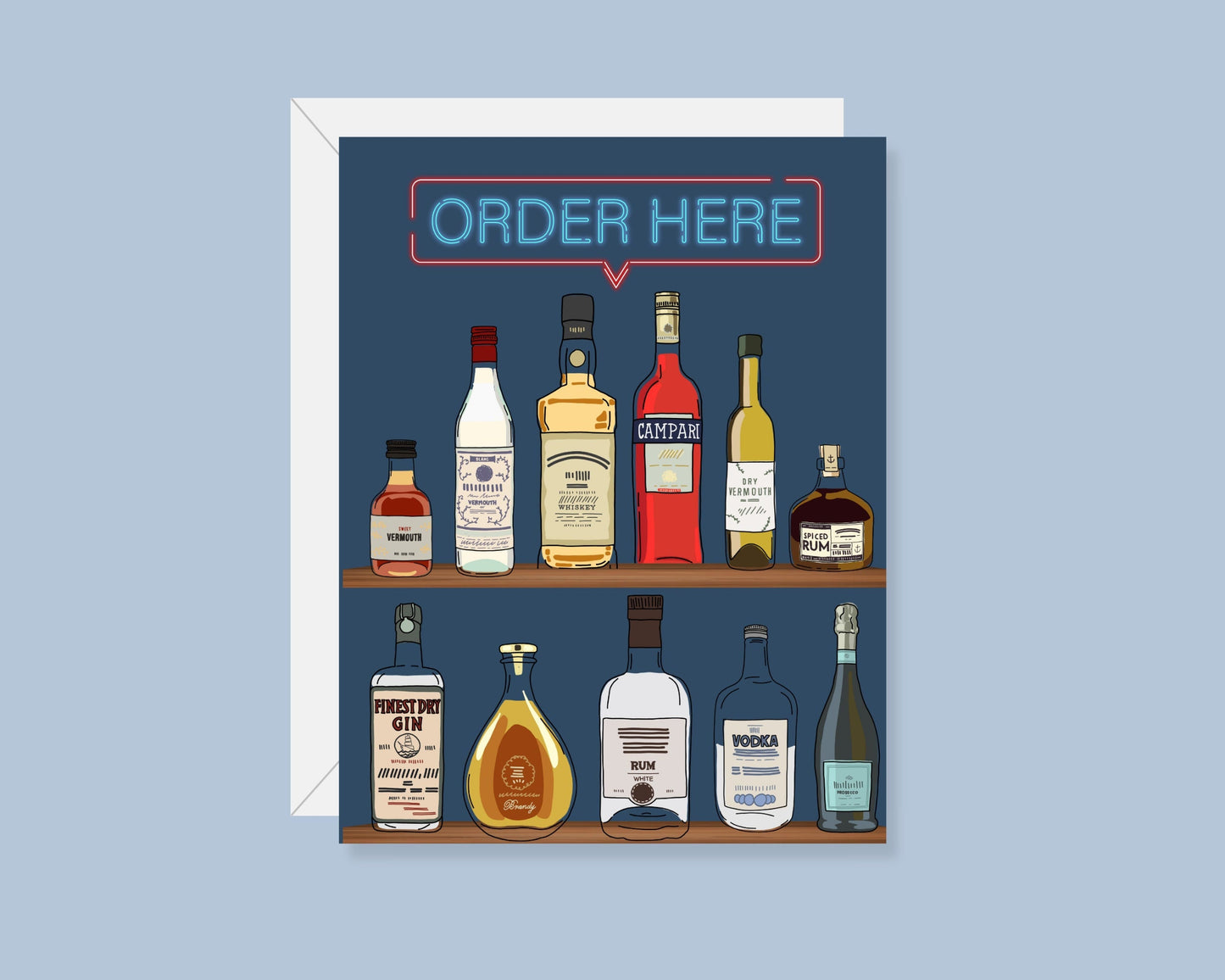 Order Here Bar Greeting Card