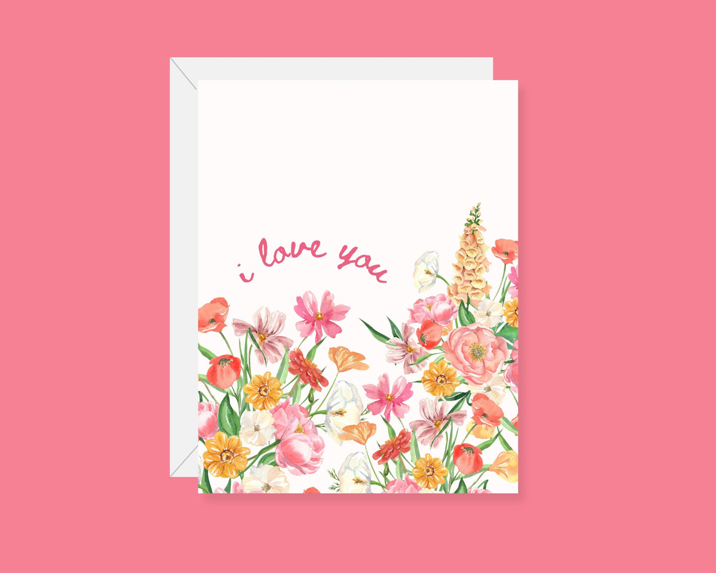 I love you floral Greeting Card