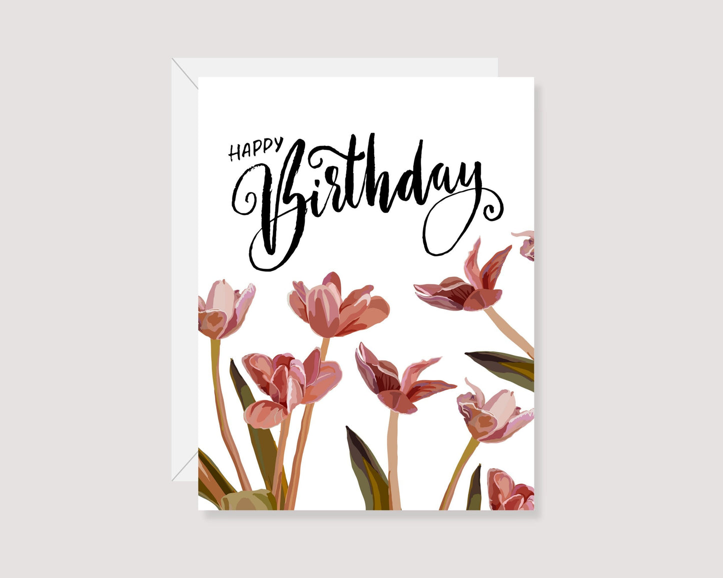 Floral Happy Birthday Card