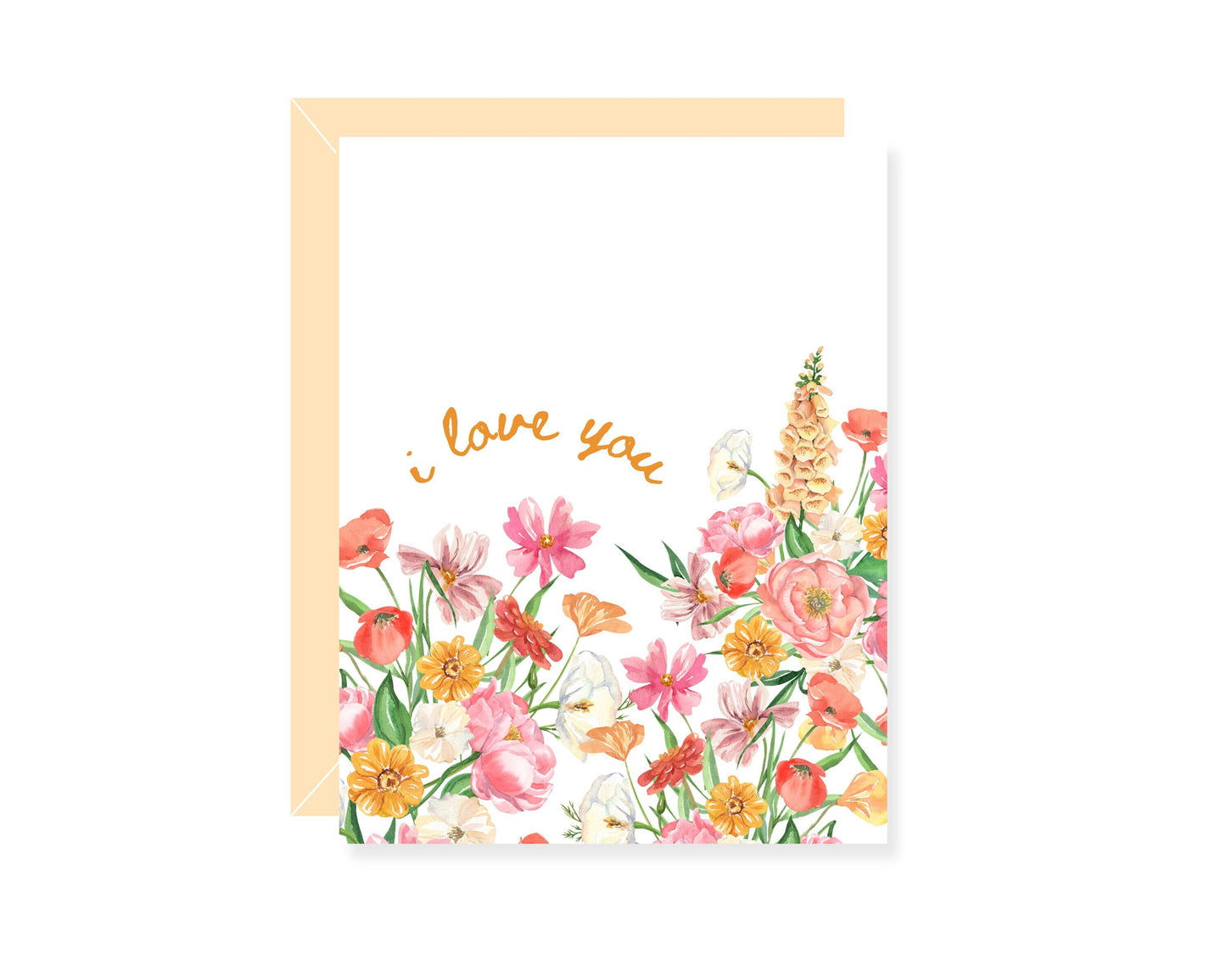 I love you floral Greeting Card