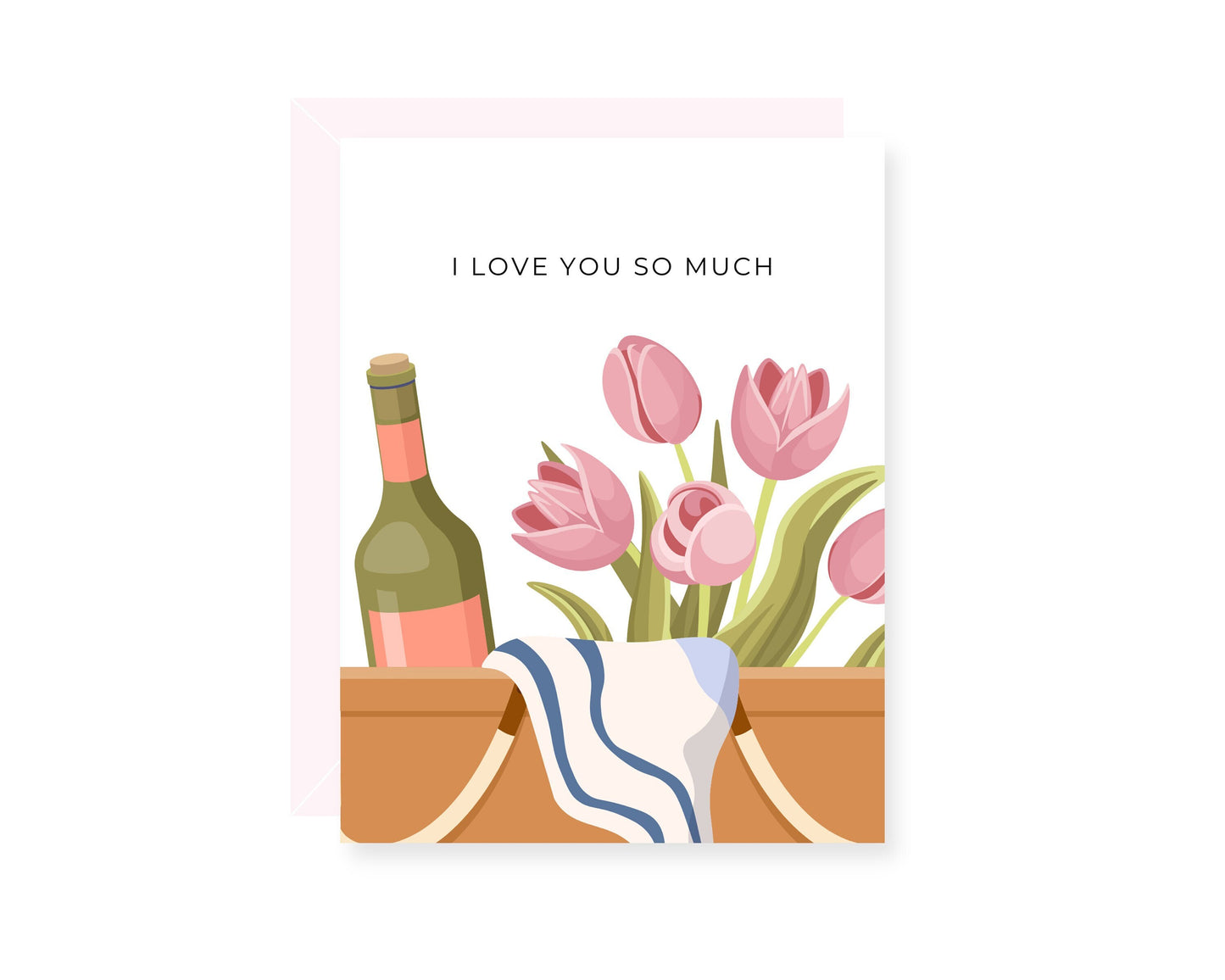 I love you so much Picnic Basket Card