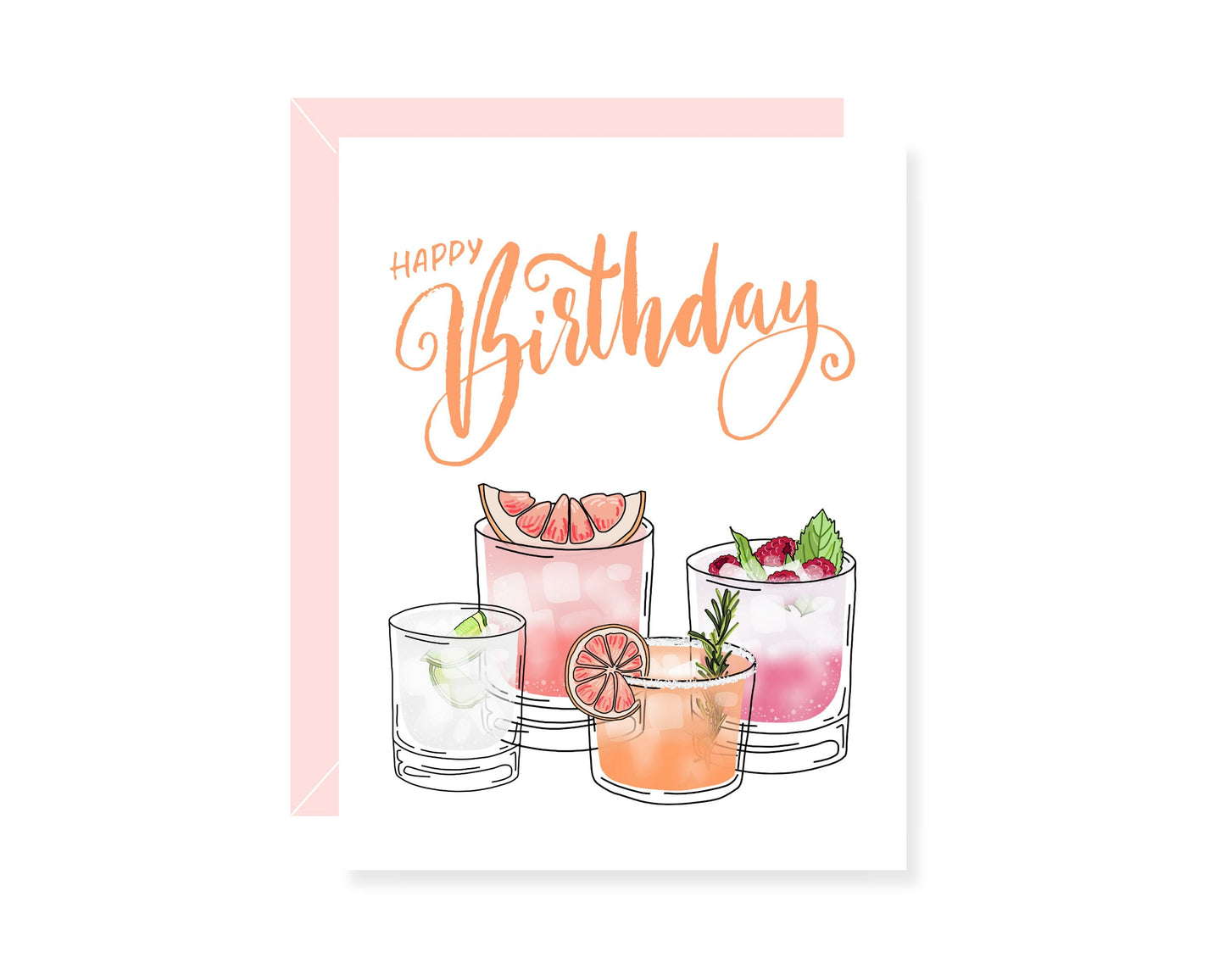 Happy Birthday Cocktail Greeting Card