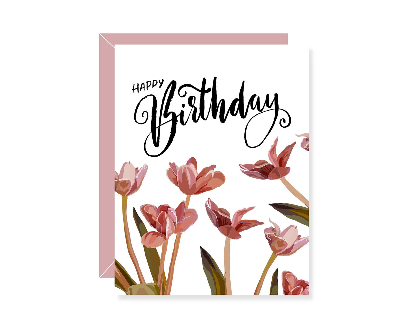 Floral Happy Birthday Card