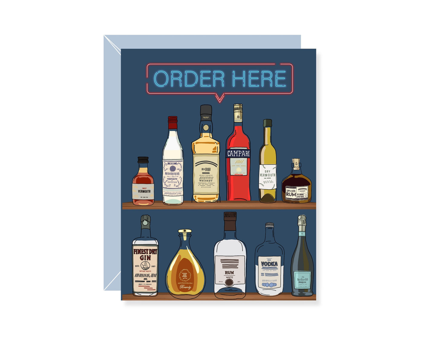 Order Here Bar Greeting Card