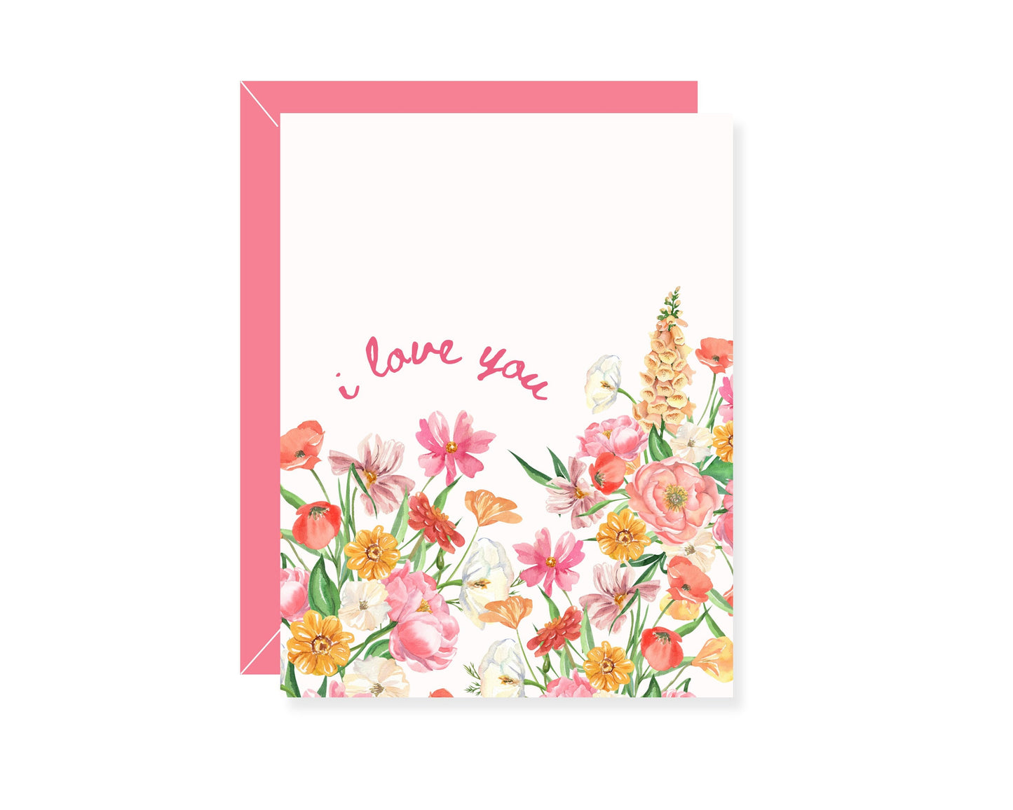 I love you floral Greeting Card